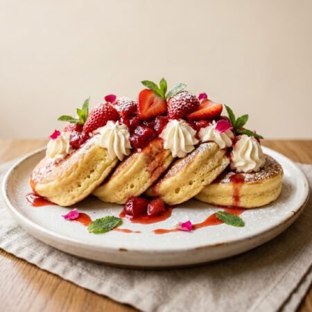 Strawberry Cream Pancakes